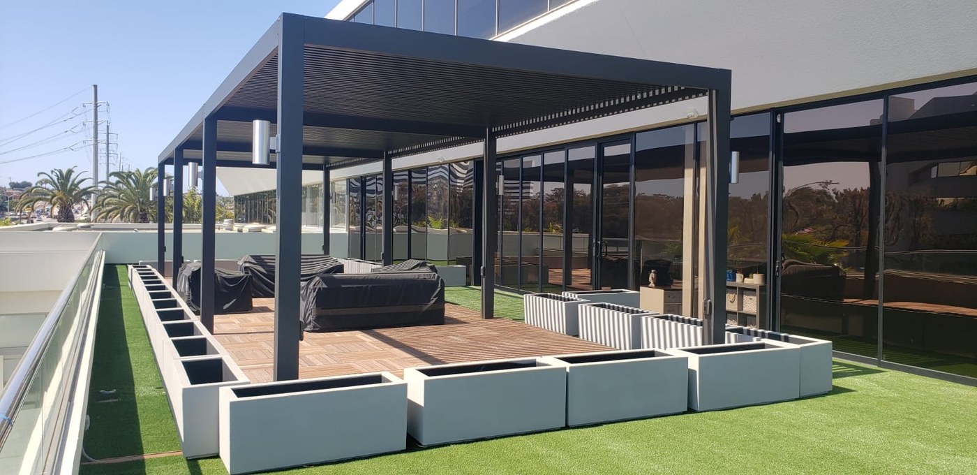 2-inch lattice 4K aluminum patio cover