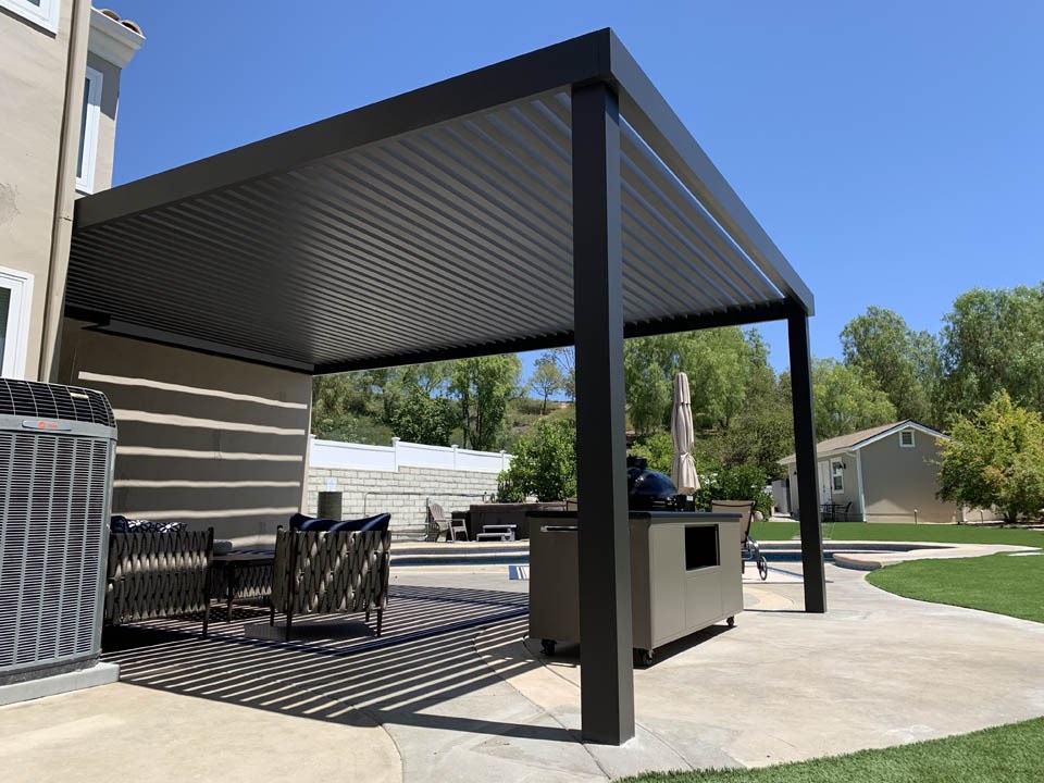 3-inch lattice 4K aluminum patio cover