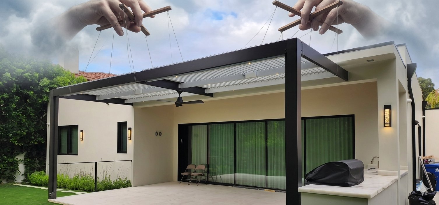 Solara adjustable patio cover Los Angeles